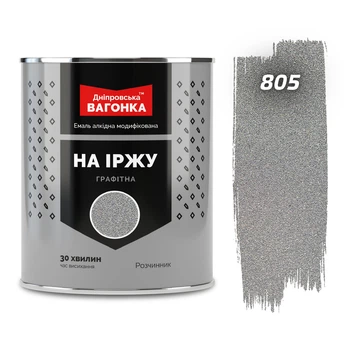 Эмаль графитная Днепровская Вагонка Серебряная 805 0,75л