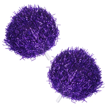 Помпони для черлідингу та танців SP-Sport Pom-Poms C-1680 l-37см з ручками 1шт 80г Фіолетовий