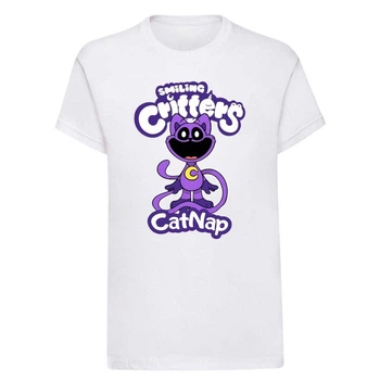 Футболка детская белая с принтом Smiling Critters CatNap DM-2030 134 см