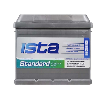 Аккумулятор автомобильный Ista Standard 50Аh 420А R+ (L1)