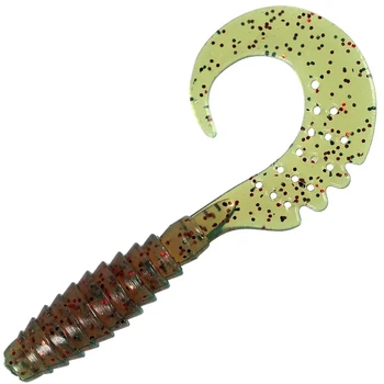 Силиконовая приманка Fishup Fancy Grub 2" (10pcs.), #019 - Motor Oil/Red,10015214