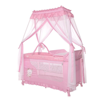 Ліжко - манеж з балдахіном Lorelli Magic Sleep Mellow Rose Ballerina Bear