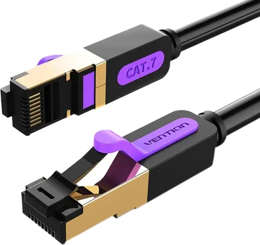Патч-корд Vention CAT 7/7a SFTP Ethernet RJ-45 8 жил 10 Гбит/с 10 м Черный (ICDBL)
