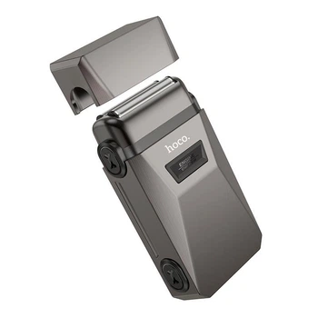 Шейвер для бритья с двумя подвижными сетками HOCO HP31 zinc alloy double-razor shaver Gray IPX7 электробритва |350mah, 35min, Type-C| Серый