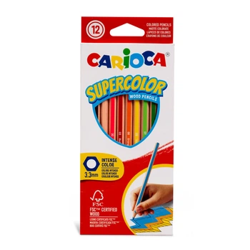Карандаши для рисования цветные 12 цветов Carioca, 43391