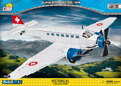 Klocki konstrukcyjne Cobi Historical Collection WWII Junkers JU 52/3m 542 elementy (5902251057114)