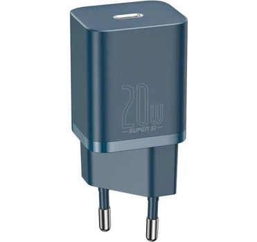 Мережевий зарядний пристрій Baseus Super Si Quick Charger Type-C 20 W Blue (CCSUP-B03)