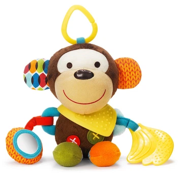 Игрушка-подвеска Обезьянка SKK Baby на коляску, кроватку, автокресло, прорезыватель+погремушка (2907244204)
