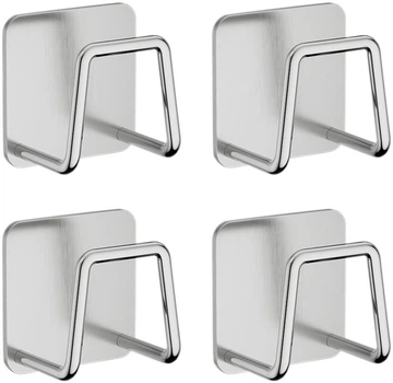 Держатель кухонной губки Jellyn в раковину Silver 4 шт (AN0103395)