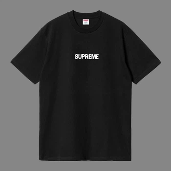 Футболка унісекс Supreme з малюнком дівчини з парасолькою розмір L чорного кольору