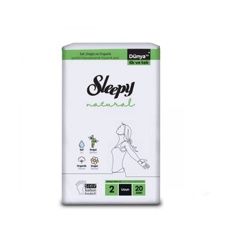 Гігієнічні прокладки Sleepy Natural Long-2 6 крапель 20 шт