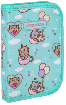 Одномісний пенал Astrabag Kitty's World AC1 з подвійним клапаном без аксесуарів (5901137220772)