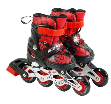 Роликовые коньки Best Roller. Размер 26-28: 15-16.5 см, светящиеся PU колёса. Red (153149) 4805946