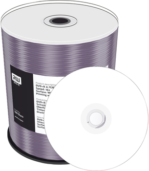 Dyski MediaRange DVD+R 4.7 GB 16x 100 szt Cake Inkjet Printable (4260057123152)