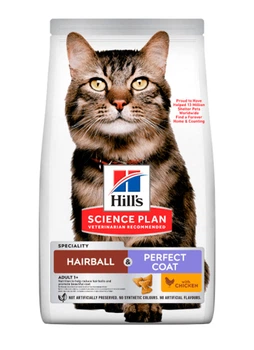 Сухий корм Hill's Science Plan Adult Hairball & Perfect Coat для дорослих котів для виведення грудочок шерсті та покращення стану шерсті з куркою, 3 кг
