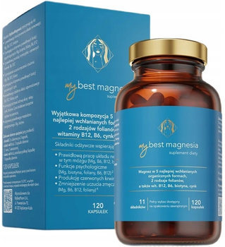 Suplement diety MyBestPharm MyBestMagnesia 120 kapsułek (5904824651057)