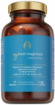 Suplement diety MyBestPharm MyBestMagnesia 120 kapsułek (5904824651057)