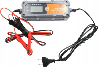 Prostownik elektroniczny Bass Polska 6/12 V 6 A 160 Ah do baterii żelowych i kwasowych AGM & STD 6701 (5902067621394)