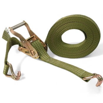 Ремінь стяжний 5т. 4,5м, прямий з гаками 50мм. Military Steelfix (263980)