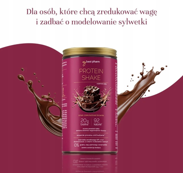 Dietetyczny koktajl MyBestPharm Protein Shake Czekoladowe brownie 450 g (5904824651378)