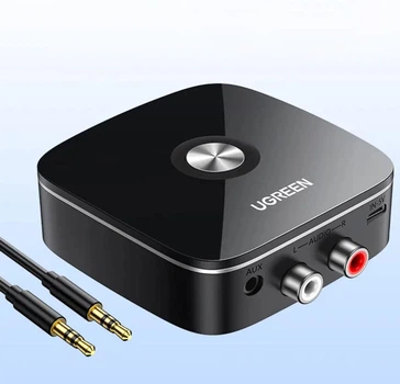 Беспроводной аудио адаптер / приемник Ugreen Bluetooth 5.3 с портами 2 RCA и AUX 3.5 мм, черный (87764478)