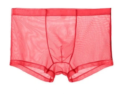 Прозрачные трусы мужские боксеры 2XL красные (TPRN-redXXL)