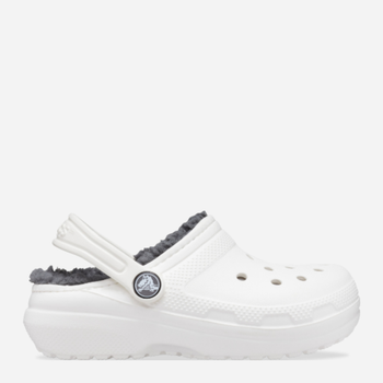 Chodaki chłopięce ocieplane Crocs Classic Lined Clog Kids 207010-10M 28-29 Białe (191448702295)