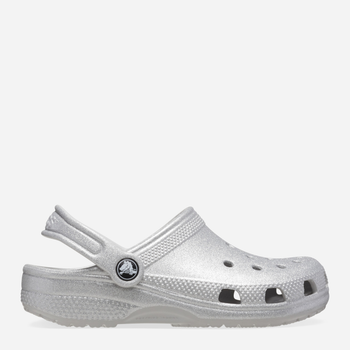 Дитячі крокси для дівчинки Crocs Classic Glitter Kids Clog T 206992-0IC 27-28 Серебристі (196265550418)