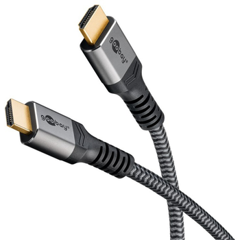 Kабель HDMI Goobay Plus Ultra High Speed з Ethernet 3 м Gray (4040849652622)