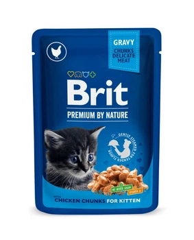 Консервований корм Brit Premium Шматочки з куркою для кошенят 100 г (1111142142)