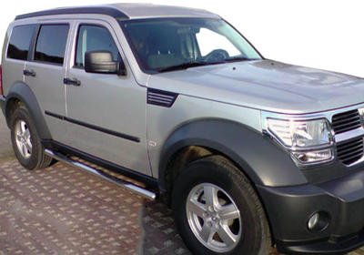 Боковые трубы (2 шт., нерж) для Dodge Nitro 2007- гг