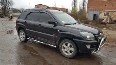 Боковые трубы BB002 (2 шт., нерж.) для Kia Sportage 2004-2010 гг