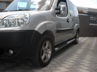 Боковые трубы BB002 (2 шт, нерж.) 60 мм, стандартная база для Fiat Doblo I 2005-2010 гг