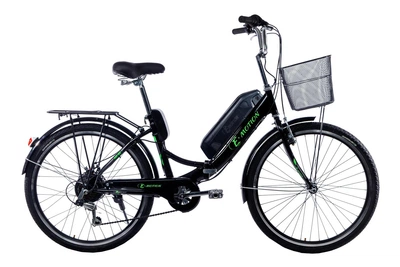 Електровелосипед складний з низькою рамою E-motion 26" 36V 14Ah 350W чорно-зелений