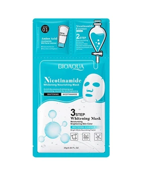 Тканевая маска 3в1 с ниацинамидом Bioaqua Nicotinamide 3 Step Whitening Mask