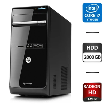Компьютер HP Pavilion P6 Tower / Intel Core i7-3770K (4 (8) ядра по 3.5 - 3.9 GHz) / 12 GB DDR3 / 2000 GB HDD / AMD Radeon HD 7570, 2 GB GDDR3, 128-bit / DVD-ROM б/у