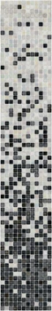Мозаика АкваМо Растяжка MX25-White Coral PL/Concrete Black PL 31,7*191,2 (компл. из 6 шт)