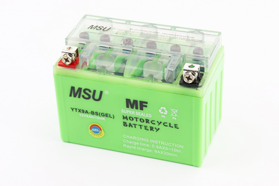 Мото акумулятор MSU 12 Вольт 9Ah YTX9A-BS гелевий