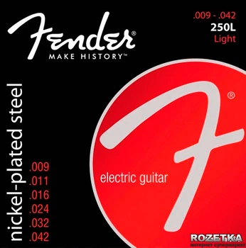 Струны для электрогитар Fender 250L Nickel Plated Steel (9-42) (073-0250-403)