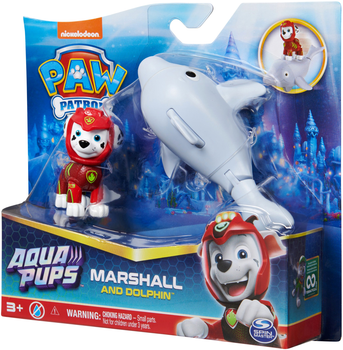 Zestaw Spin Master Paw Patrol Aqua Pups Marshalla z figurką delfina (0778988446775)