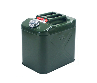 Каністра Merlion YT-HS-FX-25L, металева з клапаном + гнучка лейка, 25л, 355х255х360мм, Зелена