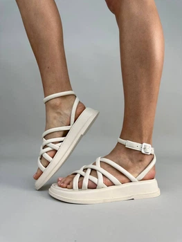 Босоніжки жіночі ShoesBand Молочні натуральна шкіра 41 (26 см) (S67071-3)