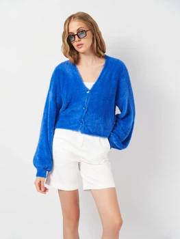 Кардиган в'язаний жіночий United Colors of Benetton 108VD6910-7P8 M Блакитний (8300896750594)