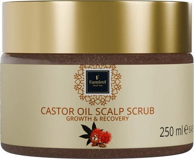 Скраб для шкіри голови Famirel Castor Oil Активний ріст і Відновлення 250 мл (7290114085786)