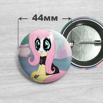 Значок Флаттершай из мультсериала My Little Pony 44мм №35