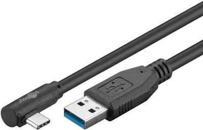 Кабель Goobay USB Type-C - USB Type-A Black (4040849665042)