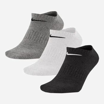 Набор мужских носков коротких хлопковых Nike Everyday SX7678-964 42-46 3 пары Белый/Серый/Черный (194955549506)