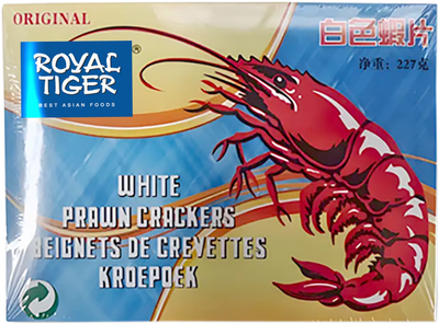 Чипси рисові Royal Tiger зі смаком креветки 200 г (0.2 кг) (4820178464192)