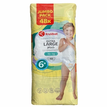 Дитячі підгузки Kruidvat Extra large plus 6+ (16+ кг) 48 шт