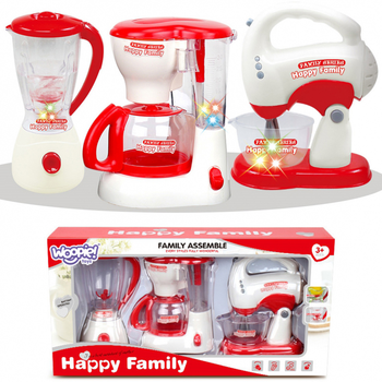 Zestaw urządzeń gospodarstwa domowego Woopie Happy Familly 3 in 1 Mikser + Blender + Robot kuchenny (5904326942936)